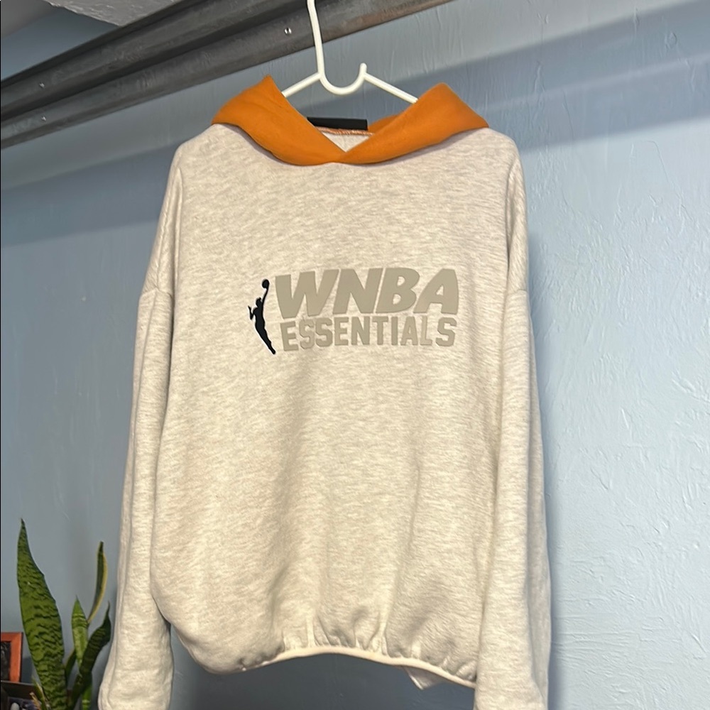 WNBA Essentials Gray Hoodie with Orange Hood